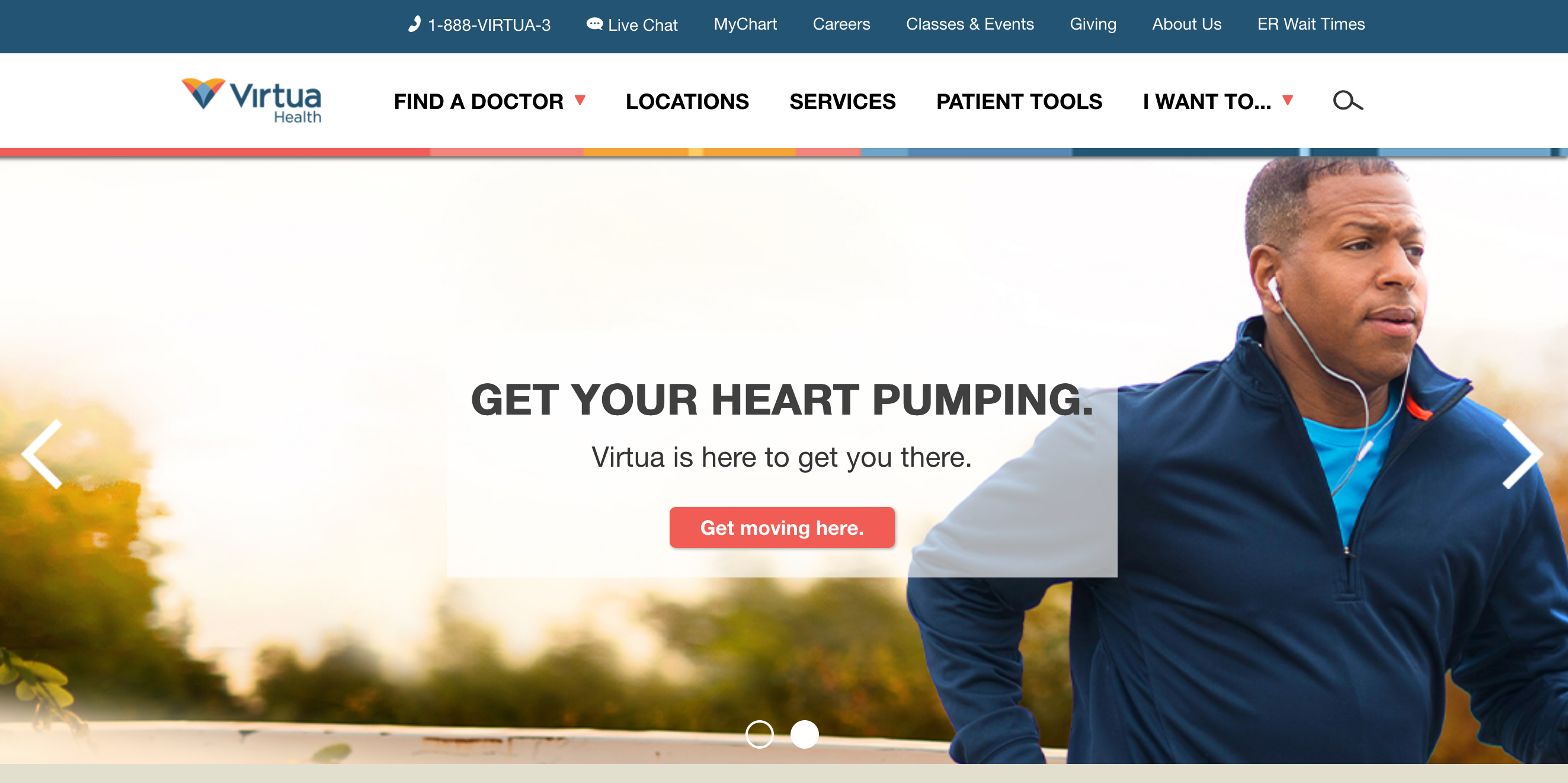 Virtua Health's Website